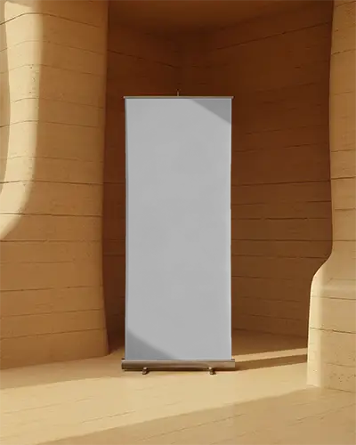 Minimalistic Vertical Banner Mockup For Professional Branding And Marketing Campaigns Showcase