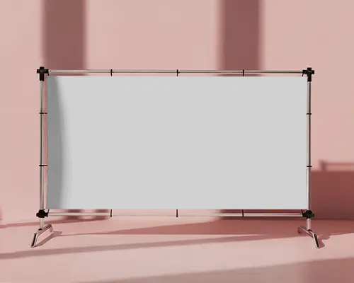 Modern Banner Stand Mockup For Promotional Events And Exhibition