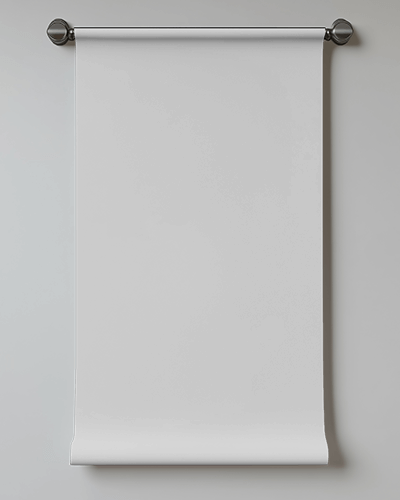 Minimalist Wall Hanging Banner Mockup With Metal Rods Perfect For Modern Advertising And Branding