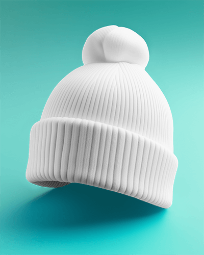 Vibrant Purple Beanie Mockup With Get Lost In A Good Book Design