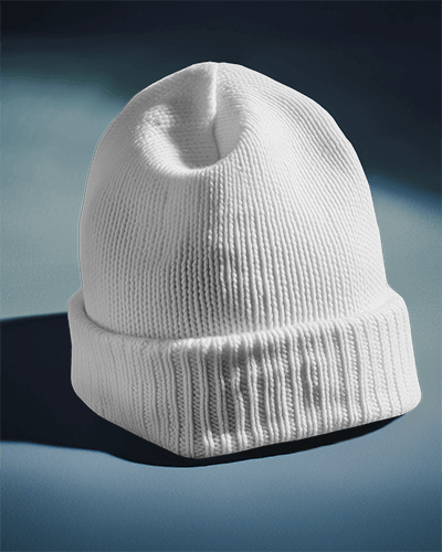 Modern Fashion Beanie Mockup Combining Professional Cooking And Playful Characters