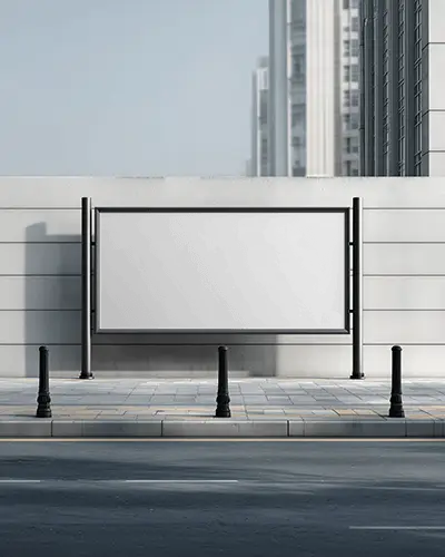 roadside-billboard-mockup-minimal-pavement-concrete-wall-tall-buildings-clean-backdrop