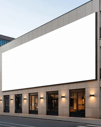 Blank Outdoor Billboard Mockup On Commercial Building For Advertising Display