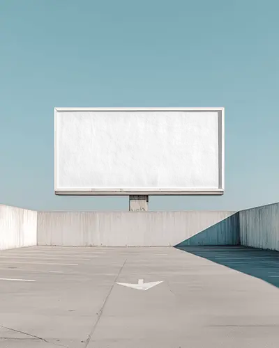 rooftop-billboard-mockup-parking-lot-minimal-sky-blue-background-horizontal-display