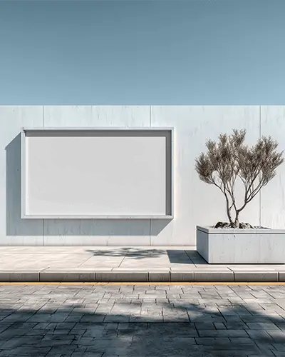 billboard-mockup-minimalist-white-wall-street-setting-with-tree-planter-on-side