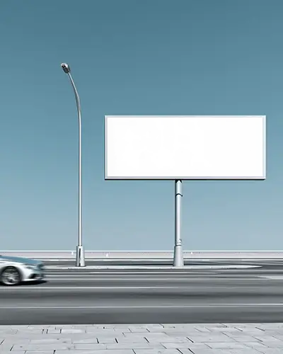 roadside-billboard-mockup-clean-modern-road-blue-sky-motion-blur-car-passing-speed