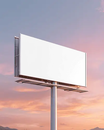 sunset-sky-billboard-mockup-tall-metal-frame-pole-pastel-clouds-pink-blue-horizon-scenery