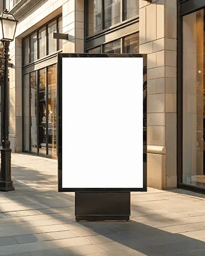 downtown-shopping-district-billboard-mockup-sunset-light-on-luxury-storefront-facades