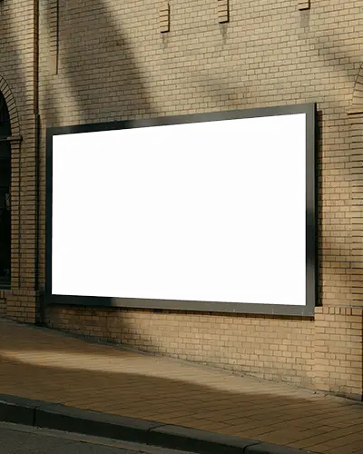 vintage-brick-wall-horizontal-billboard-mockup-soft-shadow-lines-in-golden-hour-light
