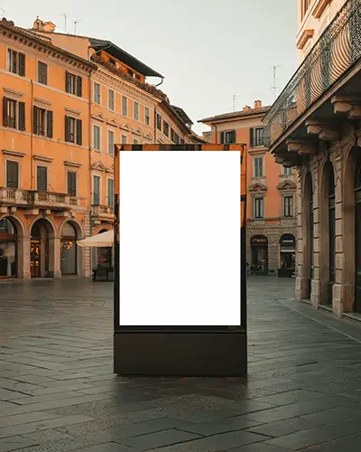 golden-hour-italian-street-vertical-billboard-mockup-sunset-shadows-on-historic-orange-buildings