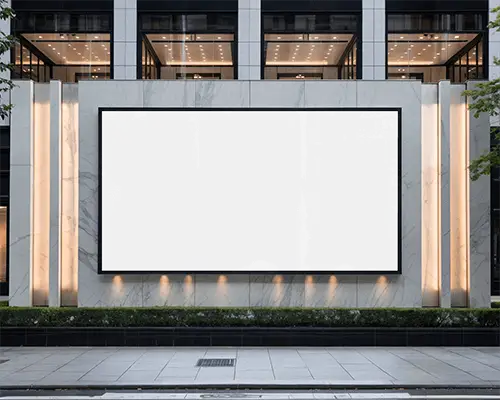 luxury-marble-horizontal-billboard-mockup-with-evening-lights-and-black-trim