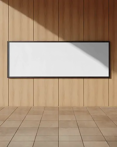 indoor-wooden-wall-horizontal-billboard-mockup-sleek-and-minimal-light-gradient