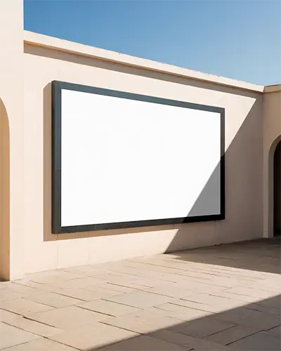 Outdoor Wall Mounted Billboard Mockup For Urban Advertisement And Marketing Display 0540