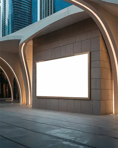 Urban Architecture Commercial Billboard Mockup In Modern Cityscape Design 0554