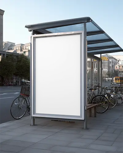 Urban Bus Stop Advertising Billboard Mockup For Street Marketing And Outdoor Promotions 0556