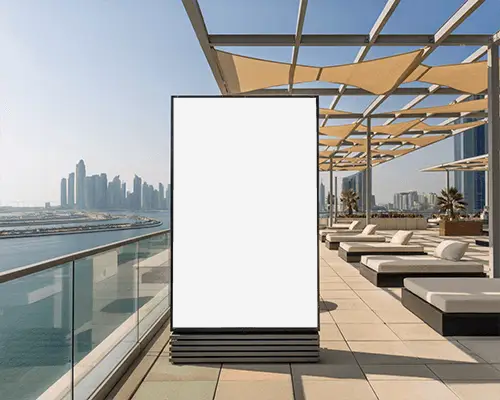 vertical-billboard-mockup-on-luxury-balcony-overlooking-waterfront-cityscape-with-chill-loungers