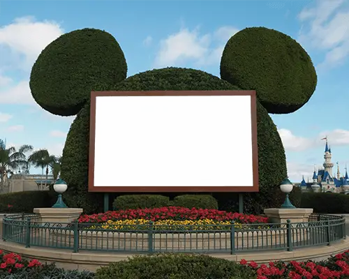 disney-inspired-billboard-mockup-topiary-mickey-shape-with-flower-garden