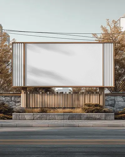 Modern Urban Billboard Mockup On Street For Creative Advertisement And Promotion Design