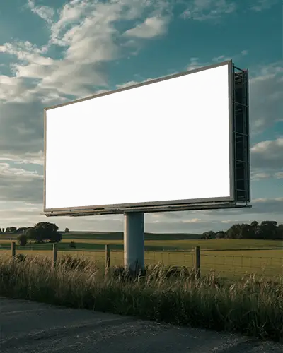Blank Billboard Mockup Outdoor Advertising Large Rural Roadside Display