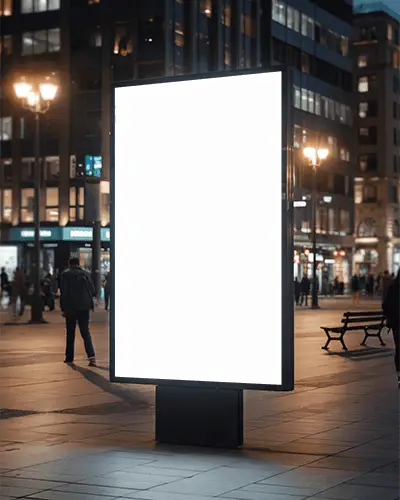 Urban Street Billboard Mockup Isolated Clean Space For Advertisement Or Promotional Content Display