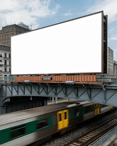 Urban Railway Bridge Billboard Mockup For Effective City Transit Advertisements And Promotions