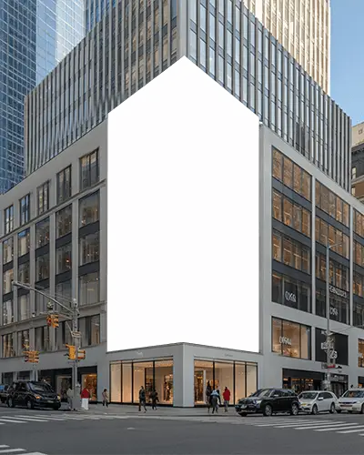 Urban Highrise Billboard Mockup Prime Location For Advertising And Commercial Displays