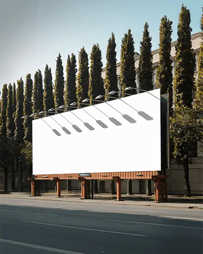 Urban Outdoor Advertising Billboard Mockup Empty Blank Large Space For Design Display