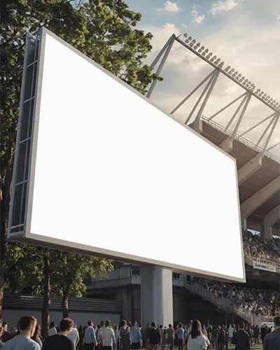 Large Outdoor Billboard Mockup Stadium Crowd Event Blank Display Advertising Space