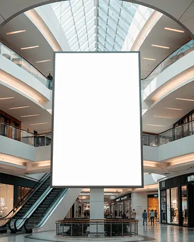 Premium Retail Mall Blank Billboard Mockup For Innovative Ad Campaigns