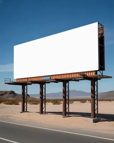 Highway Roadside Blank Billboard Mockup For Advertising Campaign Promotion