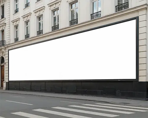 Large Blank Citysidewalk Billboard Mockup For Advertising Promotion Design Display