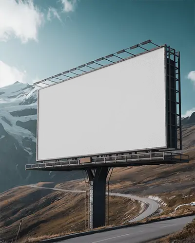 Outdoor Billboard Advertisement Display On Mountain Road Advertising Space