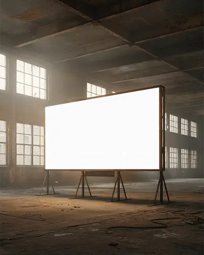 Industrial Indoor Billboard Mockup For Advertising And Marketing Campaigns Showcase