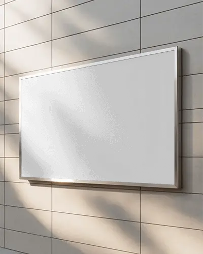 Modern Outdoor Billboard Mockup On Exterior Wall For Urban Advertisement Display