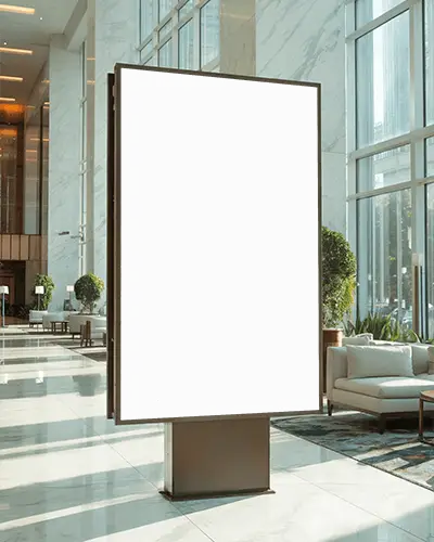 Indoor Digital Billboard Mockup For Modern Commercial Advertising Display