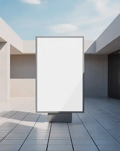 Modern Outdoor Billboard Mockup For Advertising Urban Public Space High Quality Template