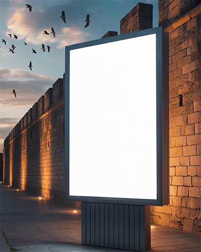 Urban Billboard Mockup Display Advertising Space Outdoor Cityscape Digital Promotion