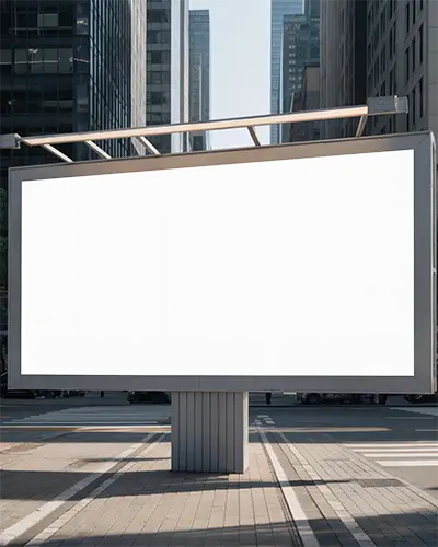 Urban Billboard Mockup Blank Ad Space City Street Cityscape Urban Marketing Display