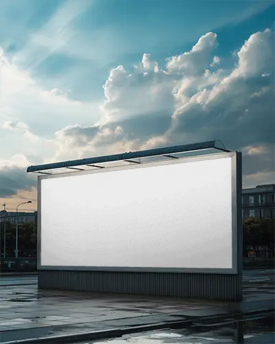 Outdoor Urban Billboard Mockup For Advertising Campaigns High Visibility In Cityscape