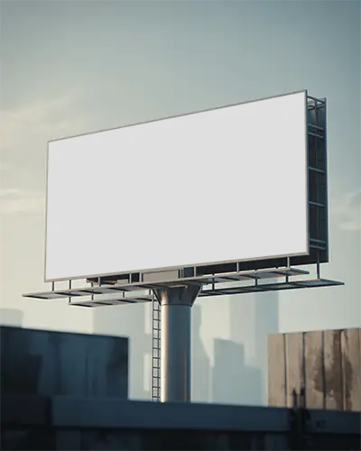Large Outdoor Advertising Billboard Mockup For Marketing Campaigns In Urban Environment