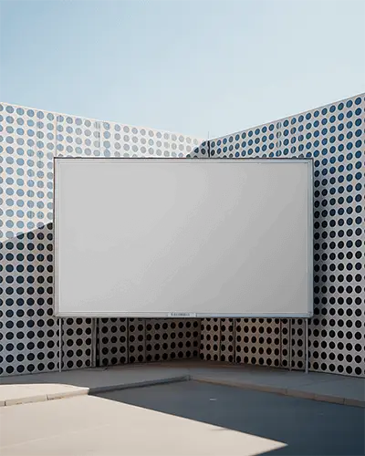 Premium Outdoor Billboard Mockup With Dotted Background For Advertising Display Design