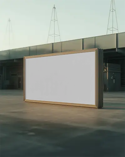 Modern Outdoor Billboard Mockup Urban Environment Large Display Advertisement Space