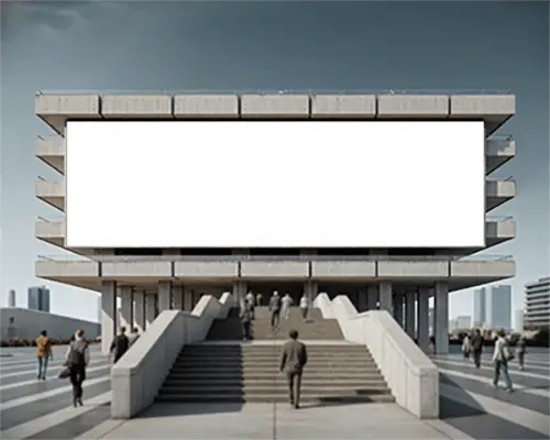 Urban High Traffic Billboard Mockup For Commercial Advertisement Display Outdoor