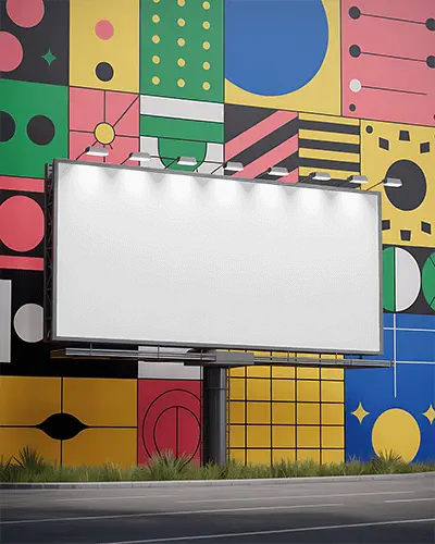 Blank Billboard Mockup Display Outdoor Advertising Urban Commercial Promotion Space