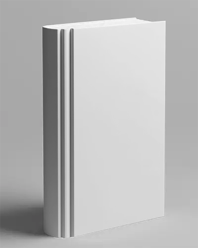 Front Facing Book Mockup Minimal Style Light Gray Scene