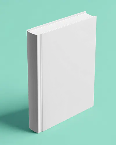 Elevated Book Mockup Standing Hardcover Against Pastel Background Clean And Minimal Display