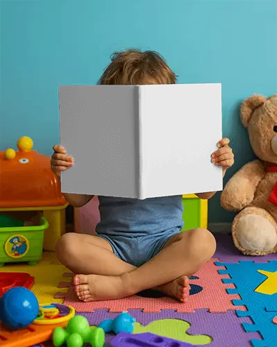 Kids Readers Cover Book Mockup For Preschool Learning And Toy Room Settings