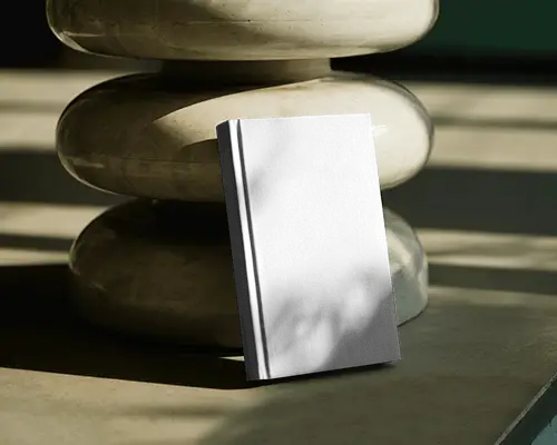 leaning-book-mockup-against-stone-sculpture-with-sunlight-and-organic-shadow-play