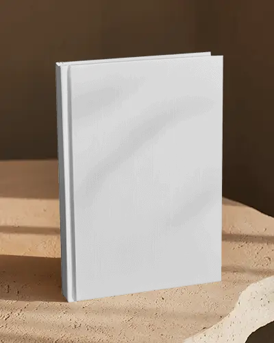 Premium Hardcover Book Mockup Display On Textured Surface For Creative Designs