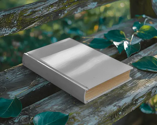 hardcover-book-mockup-on-wooden-bench-with-natural-greenery-background-nature-theme